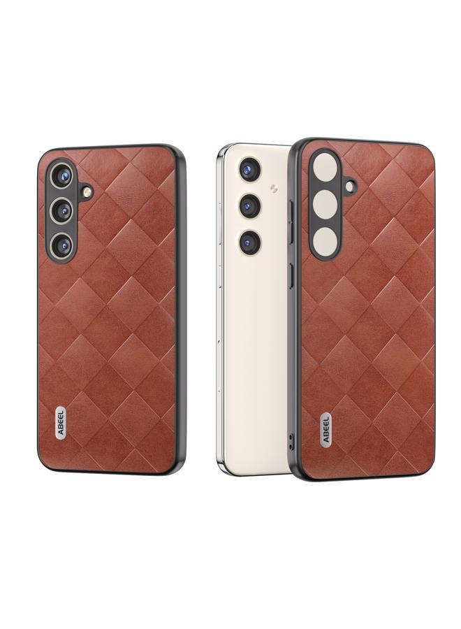 S-TOP Case For Samsung Galaxy S24 5G ABEEL Weave Plaid PU Phone Case - Image 1