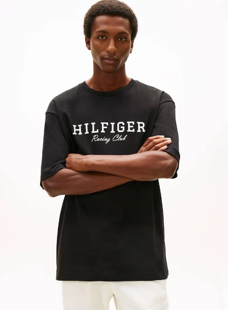 Tommy Hilfiger Logo Relaxed Mesh T-Shirt