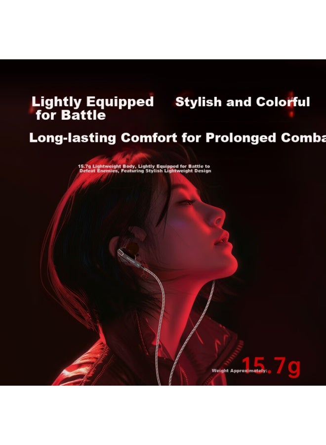 Polvcdg D9 Wired Gaming Headset, In-ear Design For Esports, Usb Headphones With Dual Dynamic Drivers, Sound Positioning, Triangular Microphone, High-definition, Noise-cancelling Earphones For Call Of Duty - Image 2