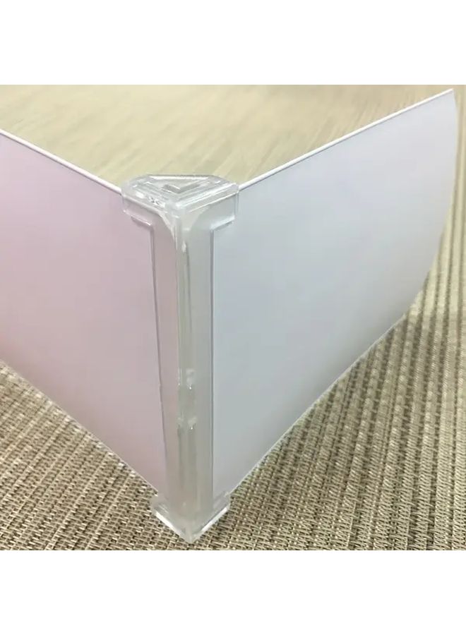 4pcs Clear L Shaped Vertical Blind Corner Valances Dust Cover Frames Easy Installation - Image 5