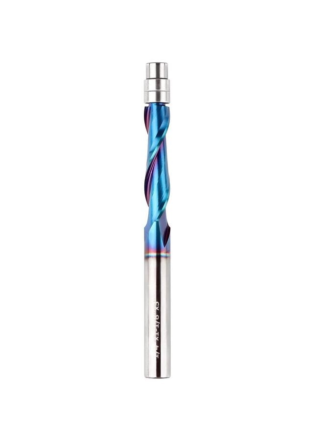 Upcut Spiral Flush Trim Router Bit, 1/4 Inch Shank Solid Carbide Flush Trim Router Bits Spiral with Nano Coated (1/4" Shank Up-Cut) - Image 1