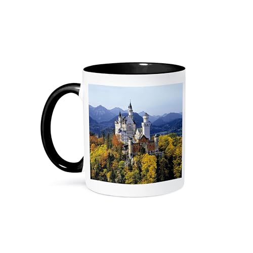 3dRose mug_81792_4 "Neuschwanstein castle, Bavaria, Germany - EU10 RER0071 - Ric Ergenbright" Two Tone Black Mug, 11 oz, Multicolor - Image 1