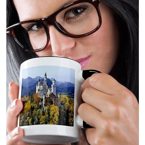 3dRose mug_81792_4 "Neuschwanstein castle, Bavaria, Germany - EU10 RER0071 - Ric Ergenbright" Two Tone Black Mug, 11 oz, Multicolor - Image 2
