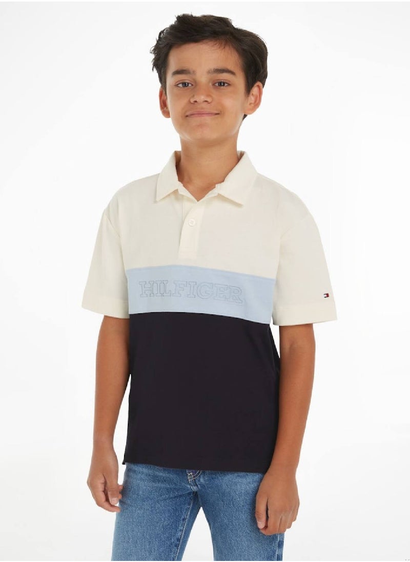 TOMMY HILFIGER Monotype Color Block Short Sleeves Polo  - Image 1