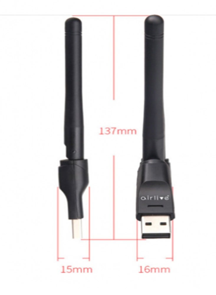 airlive - 2.4Ghz USB 2.0 Wireless Dongle, external Antenna - N15A - Image 1