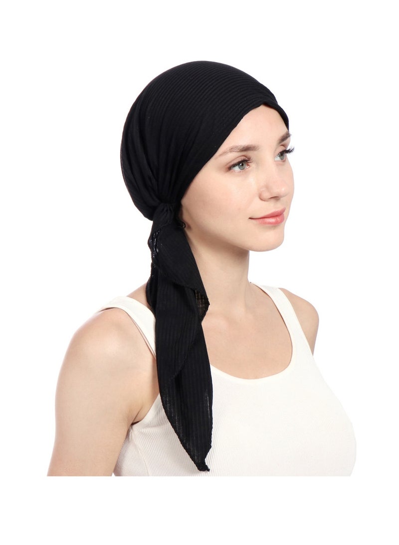 Women Turban Cotton Chemo Hat Scarf Chemo Headwear Pre Tied Head Scarf  - Image 1