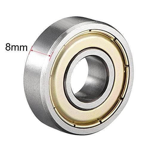 uxcell 6000ZZ Ball Bearing 10mm x 26mm x 8mm Double Shielded 6000-2Z 80100 Deep Groove Bearings High Carbon Steel Z1 (Pack of 2) - Image 3