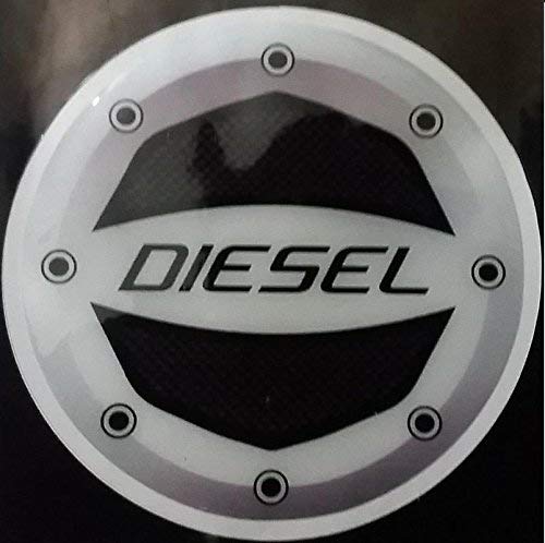 Ramanta® Reflective Black Diesel Decal/Sticker for Car Fuel Lid Compatible for Grand i10 (Sticker Size: 10cm X 10cm) (Pack of 1) - Image 2