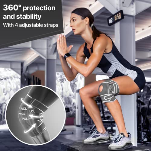 DR. BRACE ELITE Knee Brace with Side Stabilizers & Patella Gel Pads for Maximum Knee Pain Support and fast recovery for men and women-Please Check How To Size Video (Moon, Medium) - Image 5