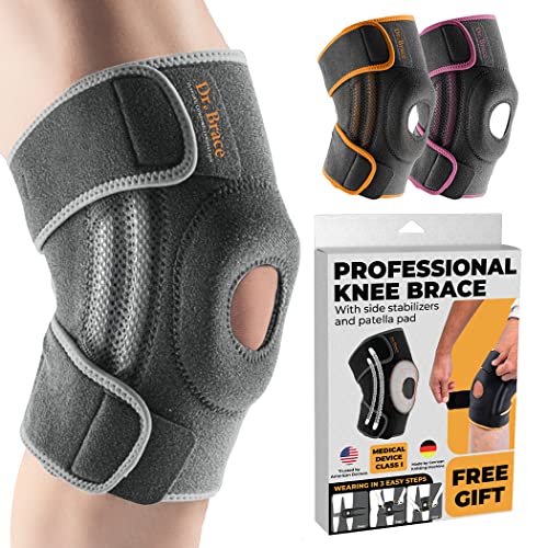 DR. BRACE ELITE Knee Brace with Side Stabilizers & Patella Gel Pads for Maximum Knee Pain Support and fast recovery for men and women-Please Check How To Size Video (Moon, Medium) - Image 1