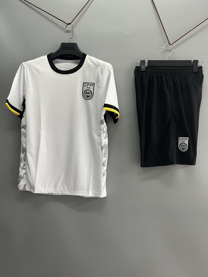 Generic 2024 New Football Clothes suit Adult Childrens Summer Game Sports Quick-drying Short-sleeved Jersey Summer White 