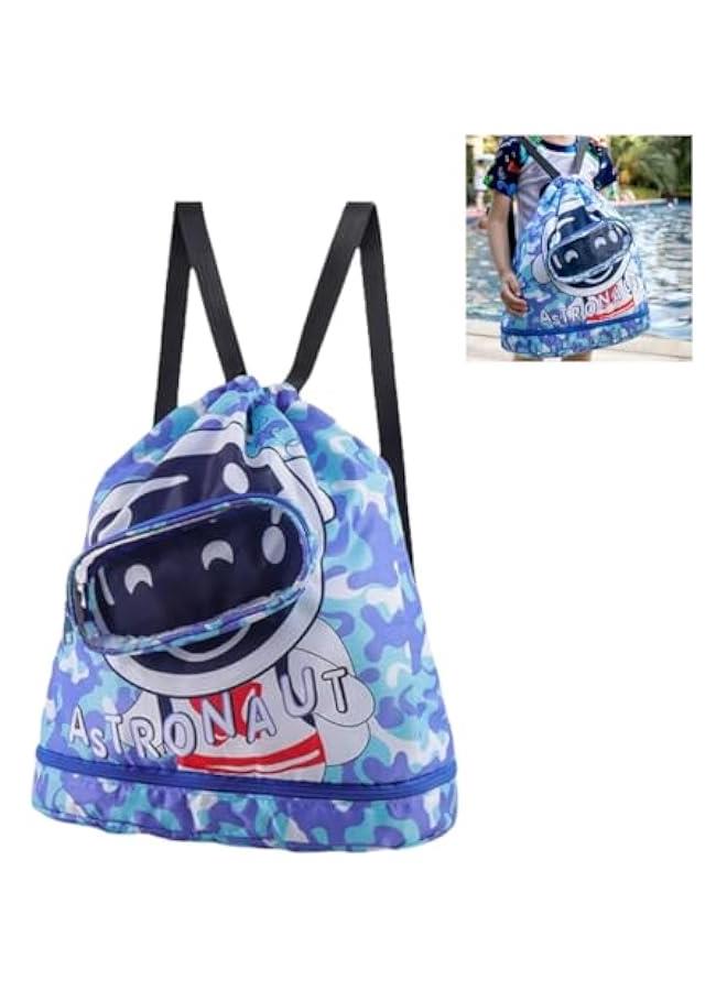 HOOKOR Swim Bags,Swim Backpack Waterproof Beach Backpack with Dry Wet Compartments, Dry Wet Separated Swim Bags for Beach Swim Boys Girls Women - Image 1