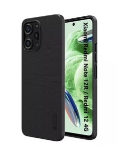 Nilkin Xiaomi Redmi 12 Case Cover,Super Frosted Shield Pro Matte All-Round Protection Anti-scratch Slim Luxury PC Hard Protection Back Cover for Xiaomi Redmi Note 12R 5G / Redmi 12 4G Black