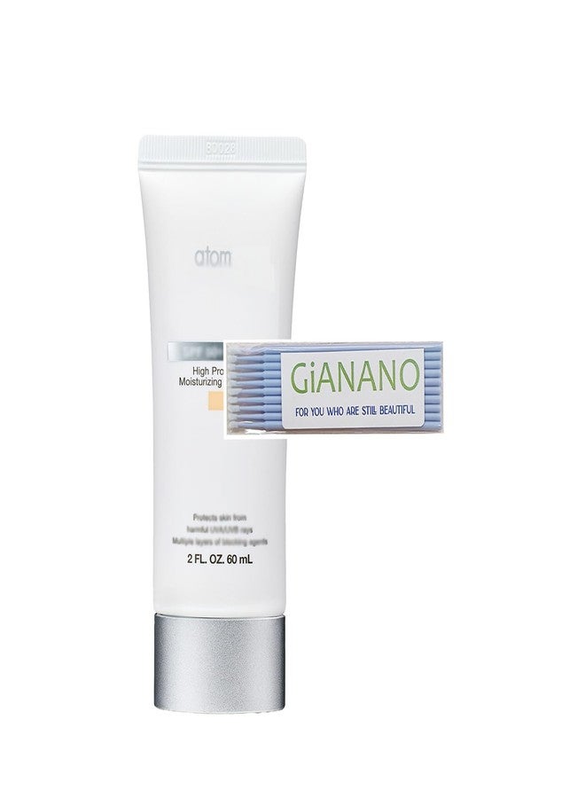 GIANANO Makeup base, Facial Daily skincare For a.t.o.m.y beige color Outdoor-friendly moisturizer, 60ml(2 fl.oz.) 1pcs / Cotton swab included - Image 1