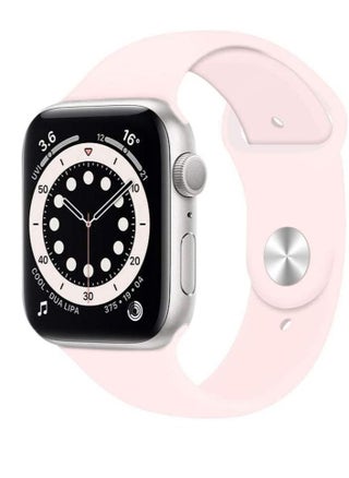 Compatible with Apple Watch Band 42mm 44mm 45mm, Soft Silicone Sport Strap Replacement Bands Compatible with Watch Series 7/6/5/4/3/2/1/SE- Pink - pzsku/Z2C053A75A6E10FB0DF75Z/45/_/1653480350/13edd5c8-1d49-4c7f-b778-f511014e6e67
