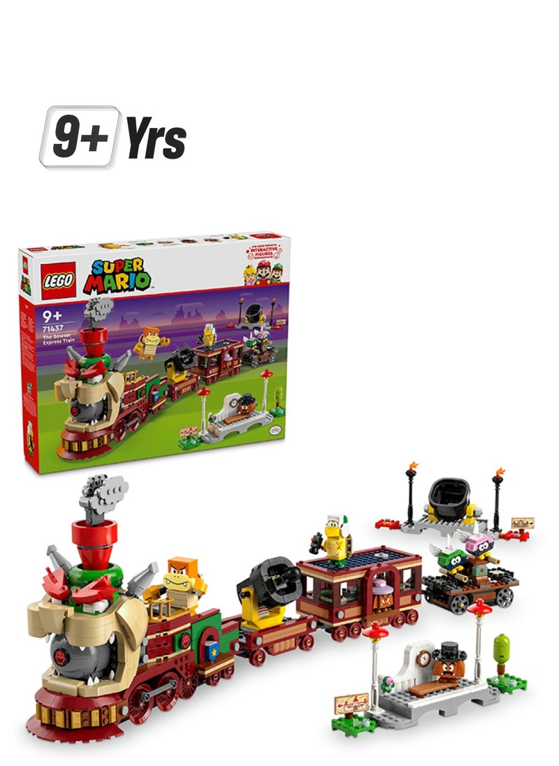 LEGO Super Mario The Bowser Express Train Toy, Adventure Playset For Kids, A Hammer Bro, A Boom Boom, 2 Goombas, 2 Para-Biddybuds, Gift For Boys, Girls And Gamers 71437 (1392 Pieces)  - Image 1