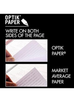 بلاك آند ريد غلاف صلب للكمبيوتر الدفتري Premium Optik Paper Scribzee App متوافق مع غلاف حلزوني متين وصديق للبيئة مقاس 11 بوصة × 8 بوصة 70 ورقة مسطرة مزدوجة الجوانب عدد واحد K67030  - Image 2