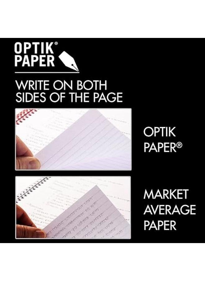 بلاك آند ريد غلاف صلب للكمبيوتر الدفتري Premium Optik Paper Scribzee App متوافق مع غلاف حلزوني متين وصديق للبيئة مقاس 11 بوصة × 8 بوصة 70 ورقة مسطرة مزدوجة الجوانب عدد واحد K67030  - Image 2