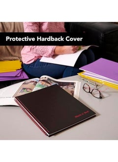 بلاك آند ريد غلاف صلب للكمبيوتر الدفتري Premium Optik Paper Scribzee App متوافق مع غلاف حلزوني متين وصديق للبيئة مقاس 11 بوصة × 8 بوصة 70 ورقة مسطرة مزدوجة الجوانب عدد واحد K67030  - Image 4