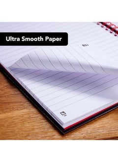 بلاك آند ريد غلاف صلب للكمبيوتر الدفتري Premium Optik Paper Scribzee App متوافق مع غلاف حلزوني متين وصديق للبيئة مقاس 11 بوصة × 8 بوصة 70 ورقة مسطرة مزدوجة الجوانب عدد واحد K67030  - Image 3