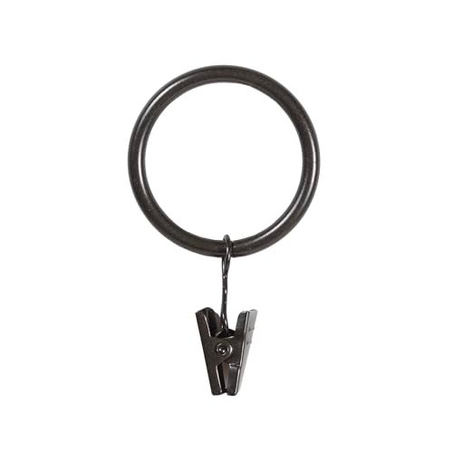 Kenney Curtain Rings Durable Black Metal Rings with Smooth Glide Fits 1114 Diameter Curtain Rods Oil Rubbed Bronze 14Pack - Image 1
