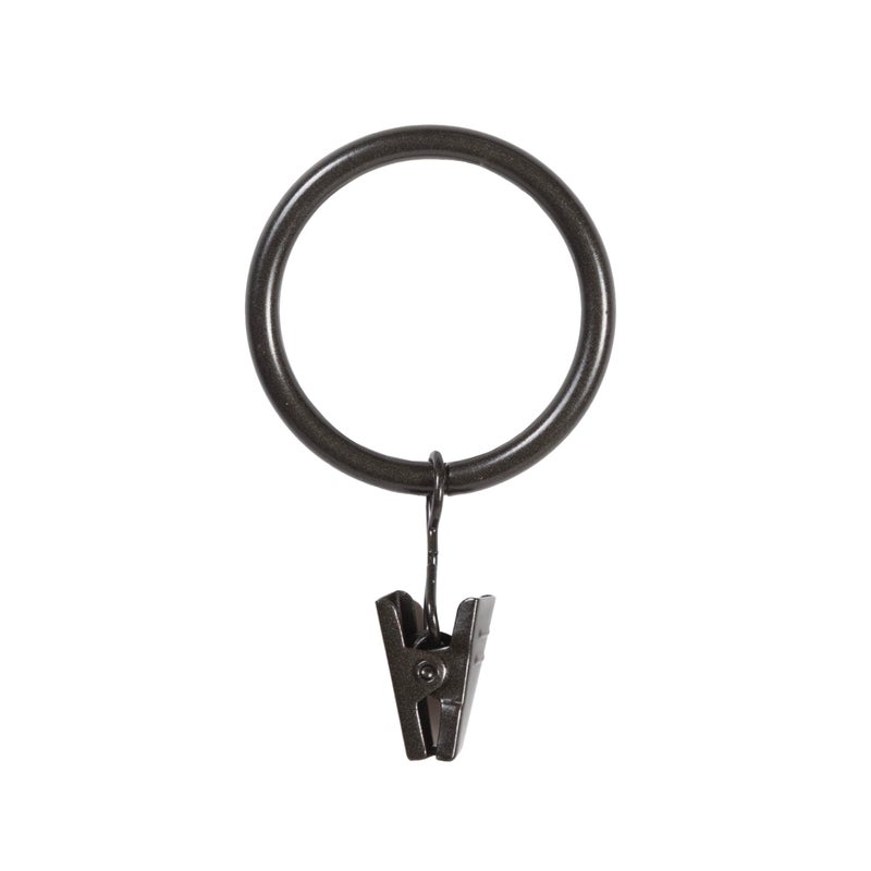 Kenney Curtain Rings Durable Black Metal Rings with Smooth Glide Fits 1114 Diameter Curtain Rods Oil Rubbed Bronze 14Pack - Image 2