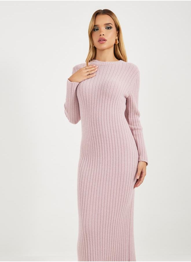 Knitted Sweater Maxi Dress with Long Sleeves - pzsku/Z2C054FD982A199B56FAFZ/45/_/1732386720/d44df10b-ded7-4bb3-bc29-5aab03a30639