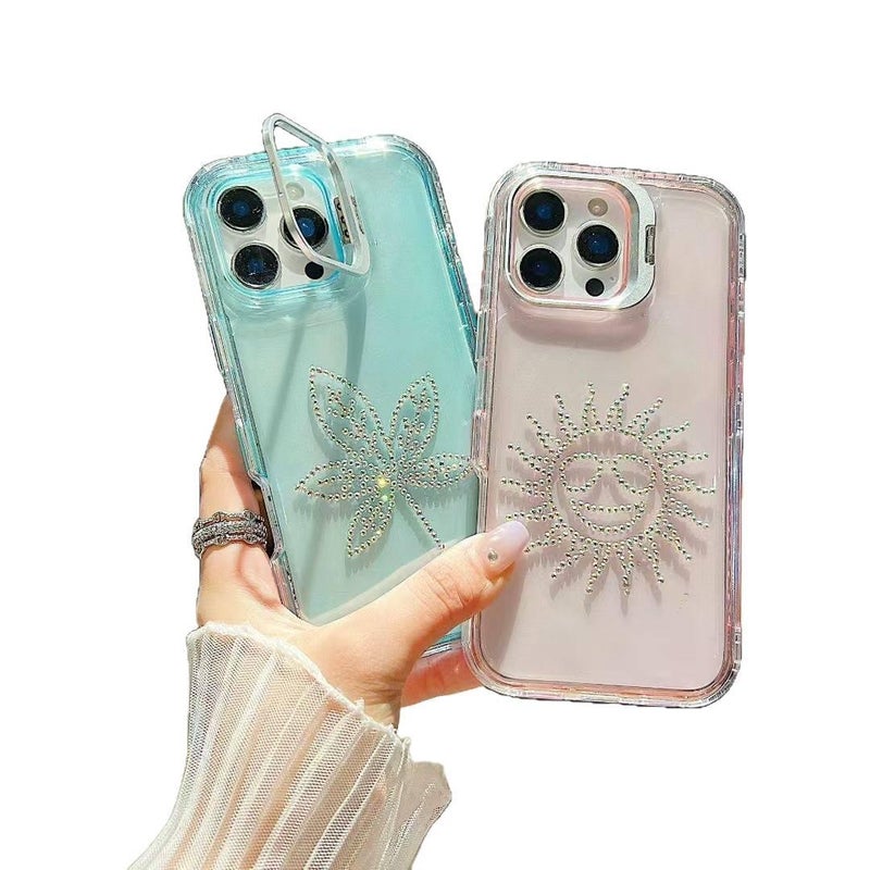 غطاء واقي بسيليكون لـ iPhone 12 Pro Max مع حماية من السقوط وحامل قائم مع مقاوم للصدمات مع مغناطيس قوي مع مقاوم للخدش باللون Multicolour مغناطيسي بوظيفة حامل من السيليكون متعدد الأ. - Layan Lure - Image 5
