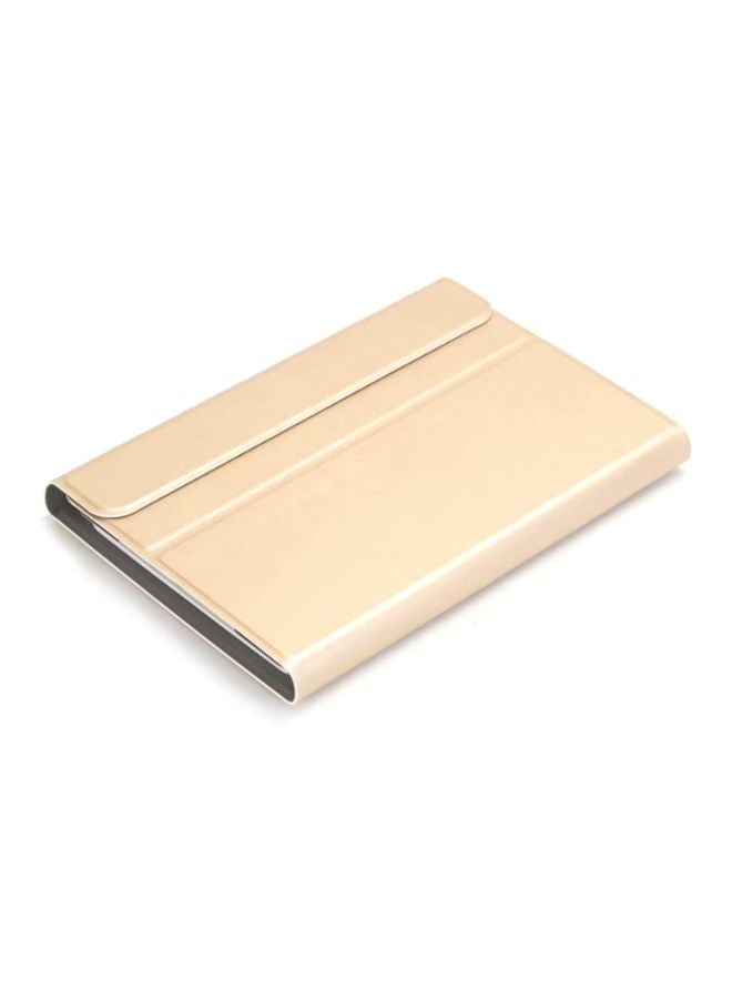 NIBEMINENT Bluetooth Keyboard Holster For Apple iPad Mini 4/5 Gold/White  - Image 4