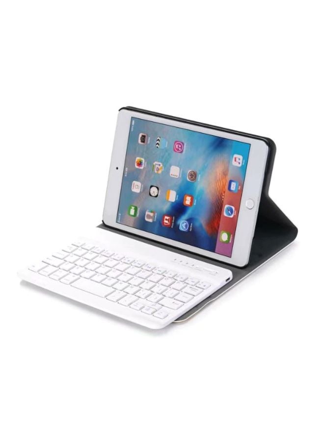NIBEMINENT Bluetooth Keyboard Holster For Apple iPad Mini 4/5 Gold/White  - Image 2