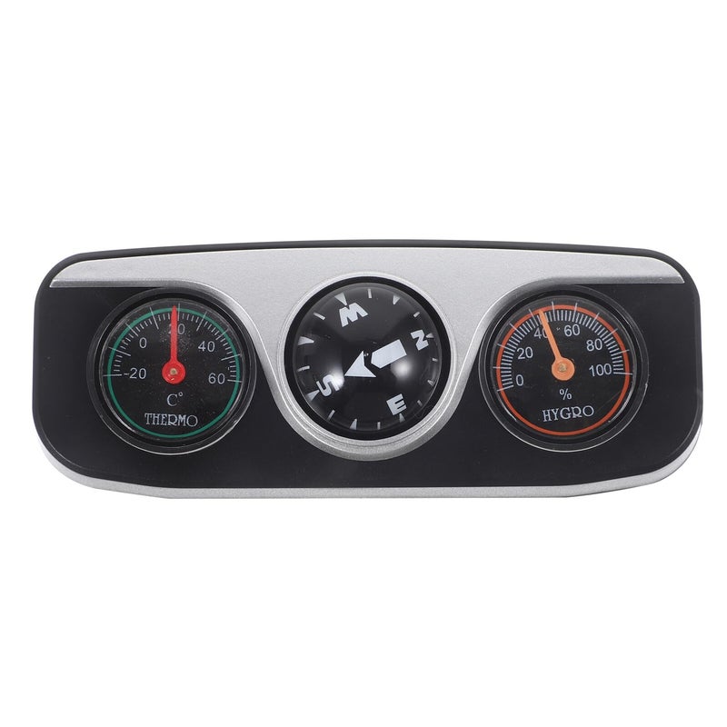 Car Dashboard Compass Thermometer Hygrometer Multifunction Vehicle Ornament - Image 2