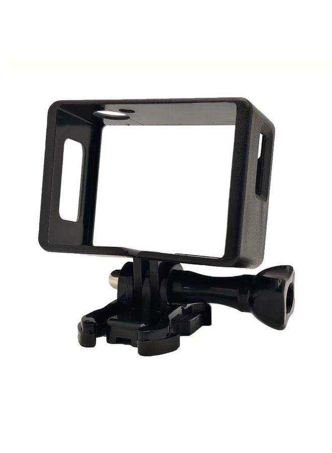 Black Protective Frame Mount Housing Case For Action Camera With Base And Screw - Image 3