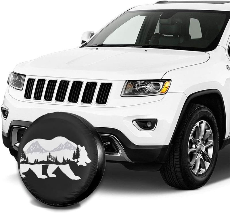 Gwomo Bear and Mountain Spare Tire Cover - Waterproof Wheel Protector for RV, SUV, Truck, and Trailers (15 inch) - Image 4