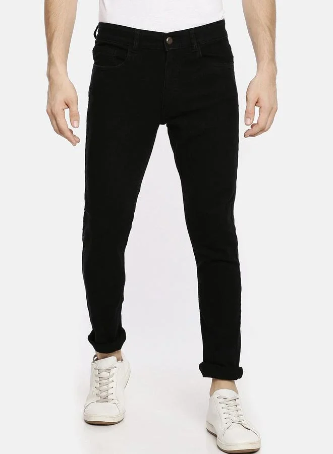 The Indian Garage Co The Indian Garage Co Men Mid Rise Solid Slim Fit Jeans