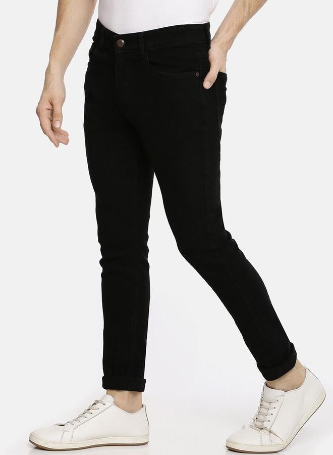 The Indian Garage Co Men Mid Rise Solid Slim Fit Jeans - Image 2