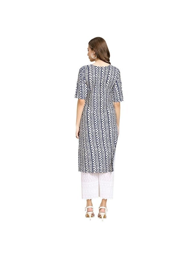 Pinkmint store Women's Crepe Print Straight Kurta [Pack of 6] - Image 3
