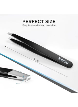 Kemei Professional Stainless Steel Eyebrow Tweezers, Made in Pakistan (Saudi Version) - view 3