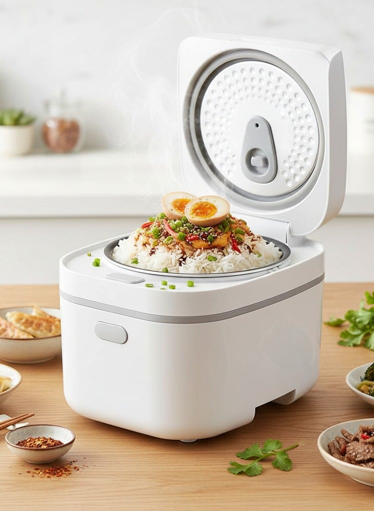 Winning Star Rice Cooker, Small Rice Cooker with Nonstick Inner Pot, Steamer & Warmer With One-Touch Cooking,  Auto Keep Warm Feature, Multicooker - Image 2