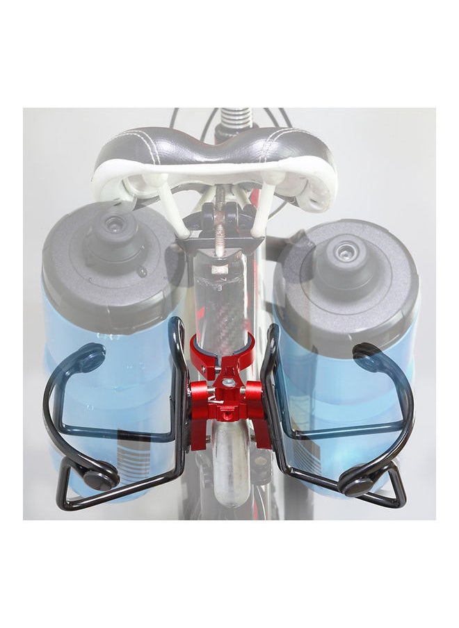 NIBEMINENT - MTB Bike Bicycle Cycling Water Bottle Dual Rack Stand Clamp Cage Holder Adapter 0.134kg - Image 1