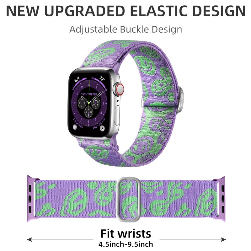 DaQin 3 Pack Stretchy Solo Loop Compatible with Apple Watch Bands for Women 42mm 41mm 40mm 38mm, Soft Nylon Braided Elastic Strap for iWatch Band Series 11 10 9 8 7 6 5 4 3 SE Ultra 3 Ultra 2 Ultra - Image 3