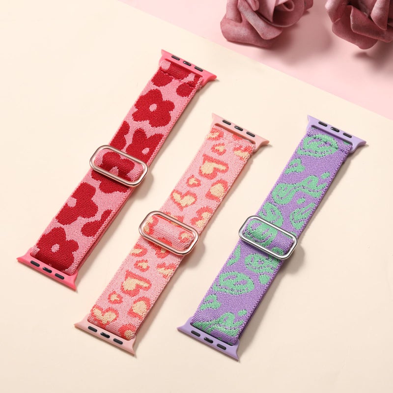 DaQin 3 Pack Stretchy Solo Loop Compatible with Apple Watch Bands for Women 42mm 41mm 40mm 38mm, Soft Nylon Braided Elastic Strap for iWatch Band Series 11 10 9 8 7 6 5 4 3 SE Ultra 3 Ultra 2 Ultra - Image 2