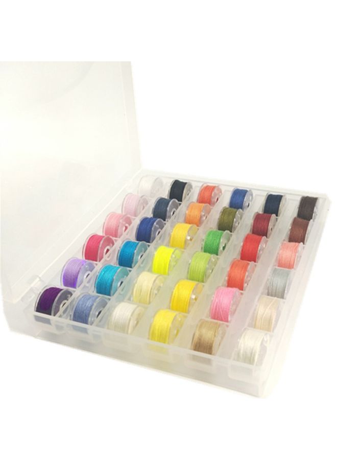 36-Piece Thread Bobbin With Case Set Multicolour 14x2.5x11.6cm - Image 2