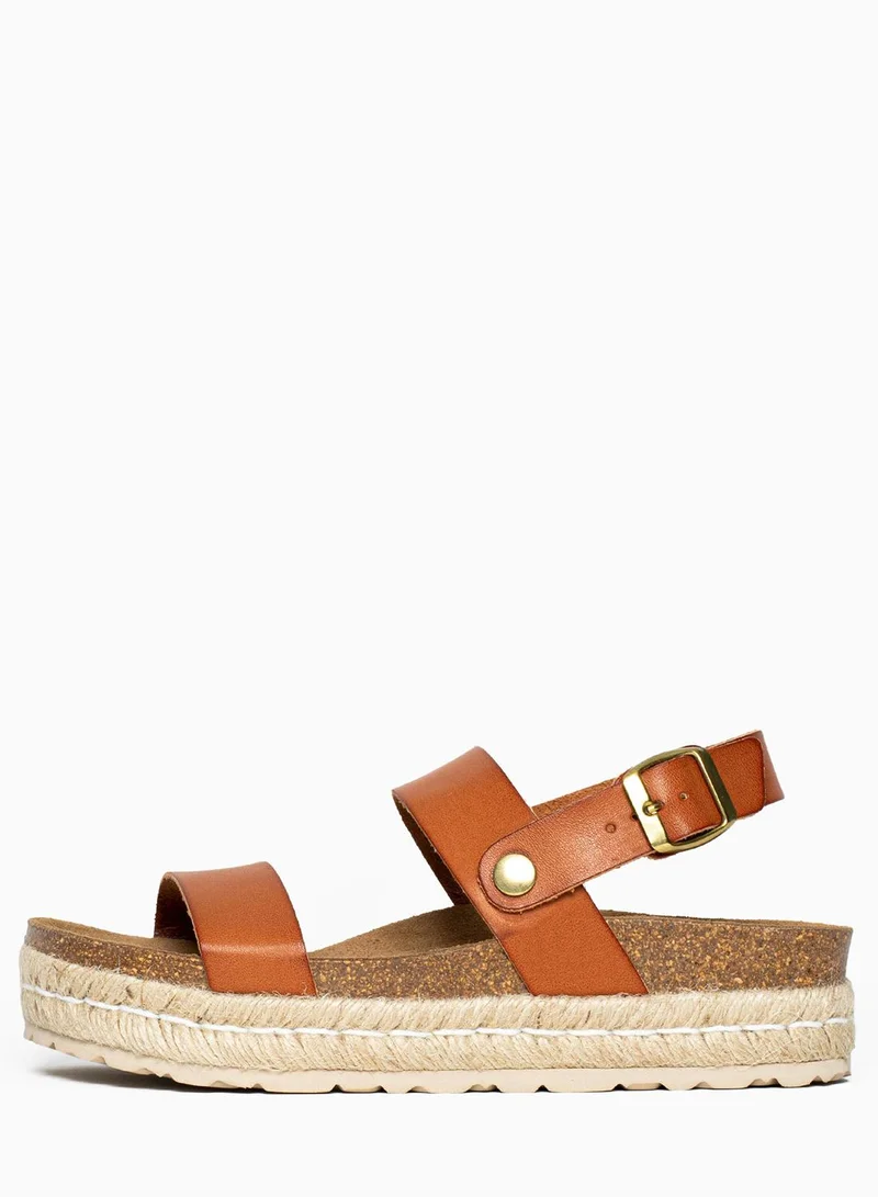 BAYTON Whyalla Double Strap Platform Sandals