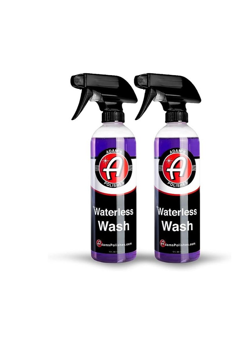 Adam's Polishes Adam's Waterless Wash (2-Pack) - Car Cleaning Car Wash Spray for Car Detailing | Safe Ultra Slick Lubricating Formula for Car, Boat, Motorcycle, RV | No Garden Hose, Wash Soap, or Foam Cannon Needed…  - Image 1