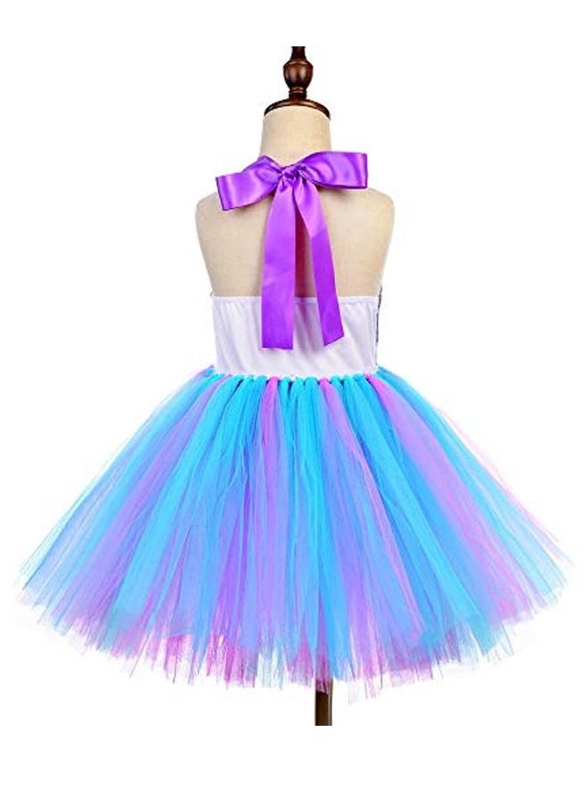 Al Aoyama Al Aoyama Girls Mermaid Costume LED Light Up Princess Tutu Dress for  Birthday with Headband 3-8  - Image 3
