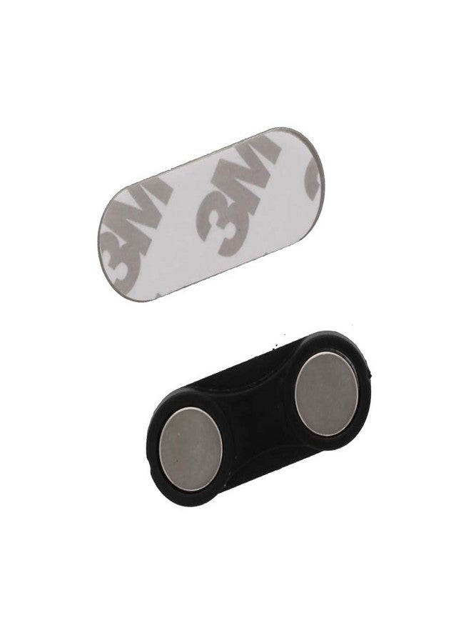 ART IFACT 2 Pieces Set of Magnetic Name Tag/ID Badge Holder with 3M Adhesive - Black with Round Edges - Image 1