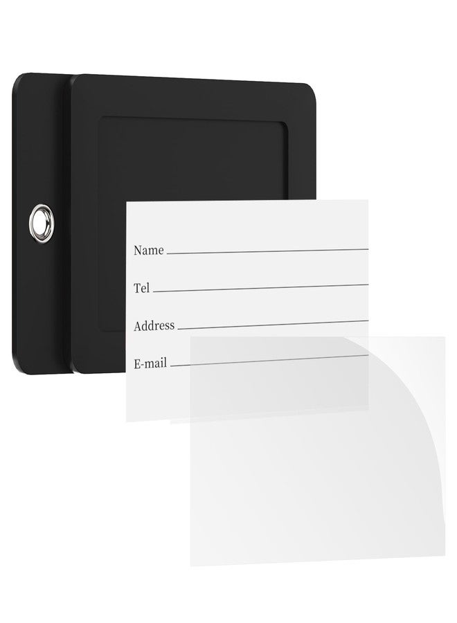 Gostwo Initial Luggage Tag | 26 Letter Travel Luggage Baggage Identification Labels ID Tag Fully Bendable Tag w/Stainless Steel Loop (Black) (2 Pack A) - Image 4
