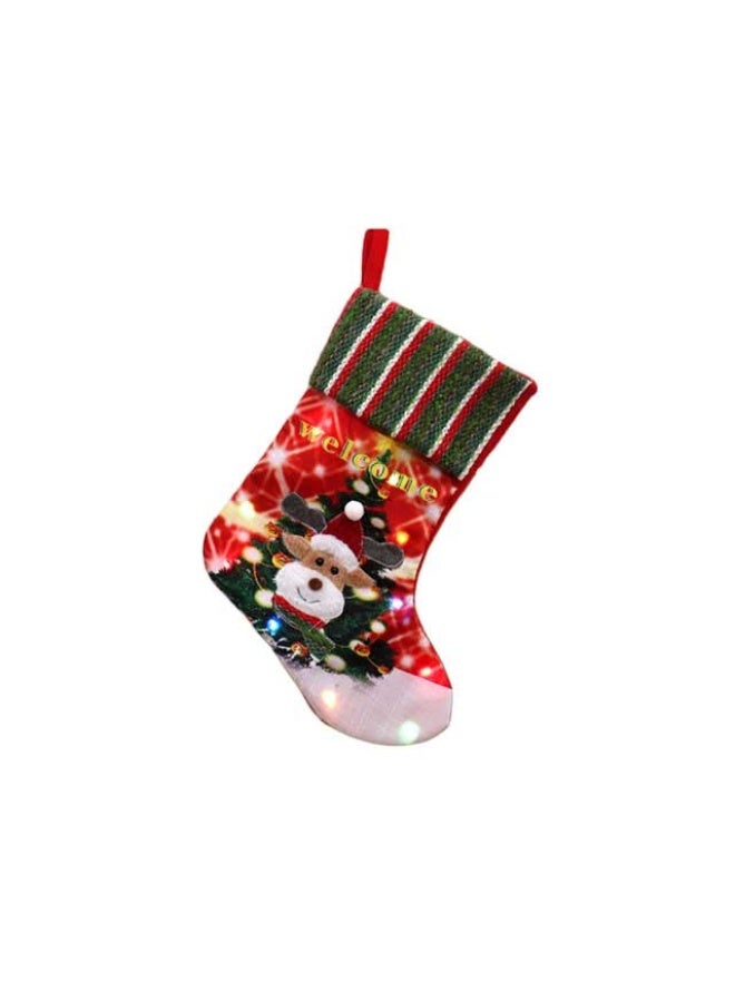 Christmas Stockings, LED Bear-35x26x18cm, China