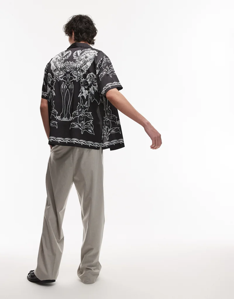 توب مان Printed Short Sleeve Shirt