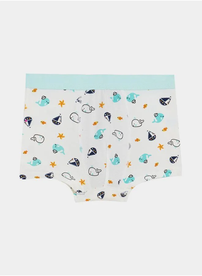 Styli Pack of 4 - Whale & Bear Print Briefs